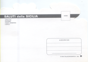 Cartolina Sicilia Fustellata (54539) Siracusa - Palermo - Cefalù - Piazza Armerina - Kina Italia