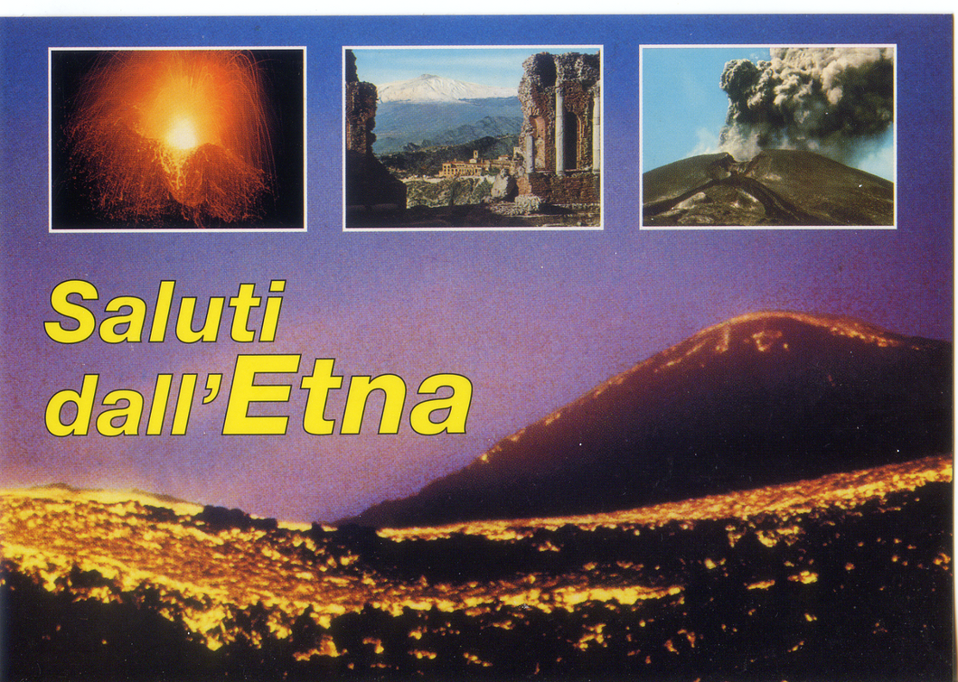 Cartolina Saluti dall'Etna (50285) Kina Italia