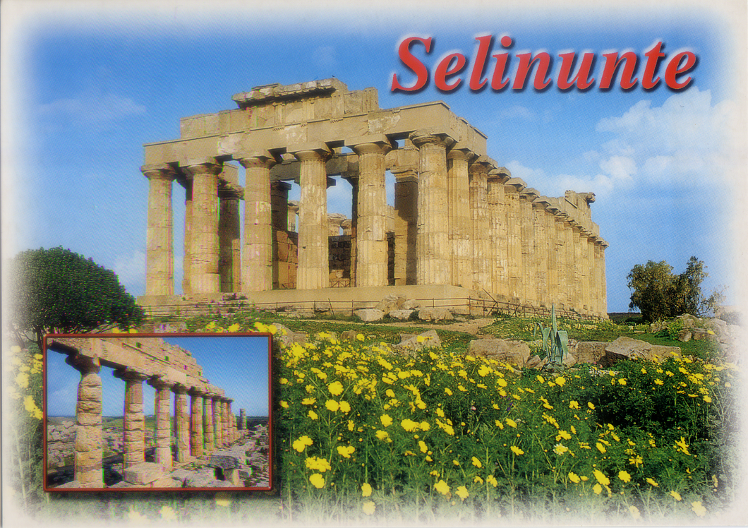 Cartolina di Selinunte veduta del Tempio di Giunone - Kina Italia