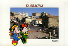 Carica l&#39;immagine nel visualizzatore di Gallery, Cartolina Walt Disney Taormina Piazza S. Antonio Abate e Porta Catania