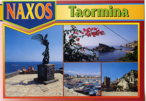 Cartolina Naxos Taormina [Giardini Naxos e Taormina](35113/F) Kina Italia