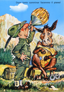 Cartolina Militare Umoristica sugli Alpini (F/540) Kina Italia (3)