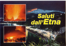 Carica l&#39;immagine nel visualizzatore di Gallery, Cartolina Saluti dall&#39;Etna (50286) Kina Italia