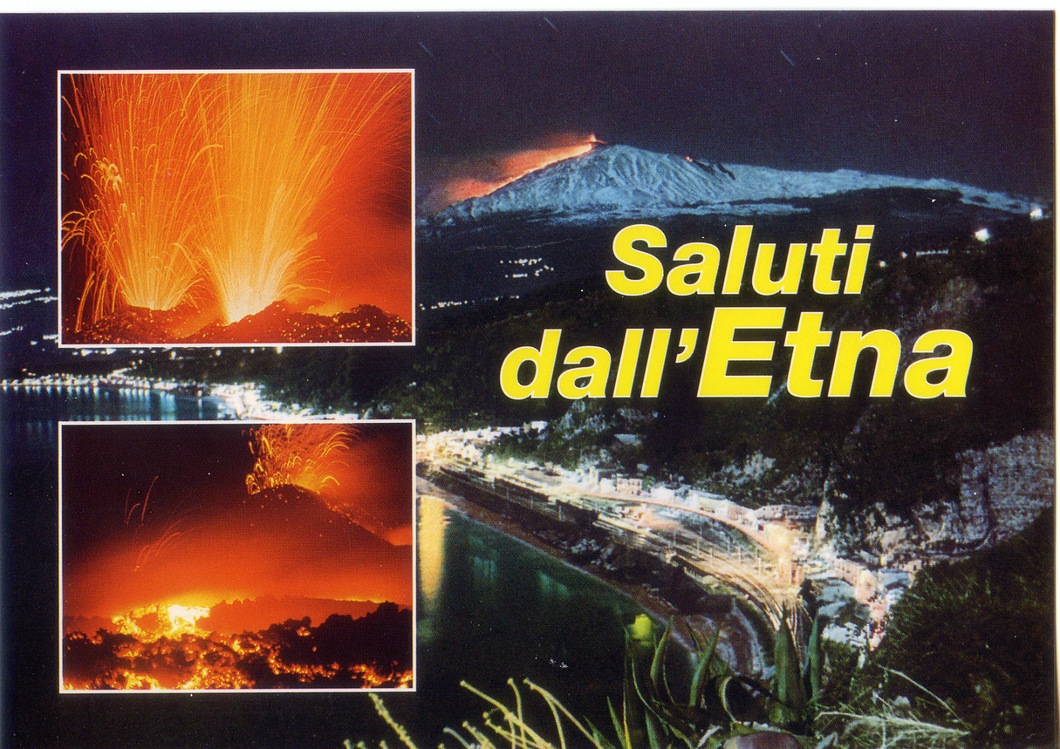 Cartolina Saluti dall'Etna (50286) Kina Italia