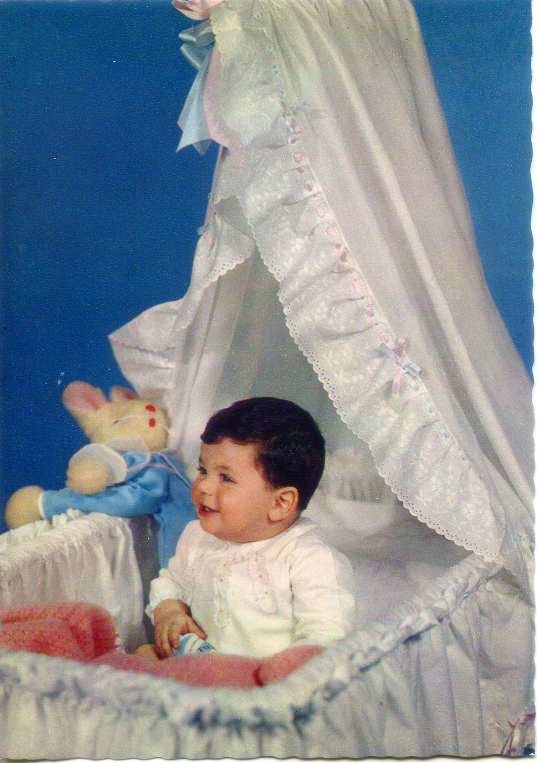 Cartolina Bimbo in Culla con Peluches Postcard Baby Cecami 808 (9)