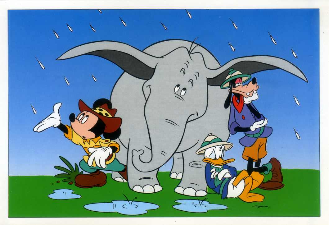 Cartolina Walt Disney Topolino, Paperino e Pippo 12 x 17