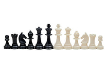 Carica l&#39;immagine nel visualizzatore di Gallery, Pezzi scacchi in plastica Black\Cream da torneo (re 96 mm)