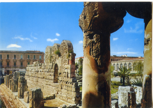 Cartolina Siracusa Tempio di Apollo IV sec AC(24573) Rotalcolor Rotalfoto Milano