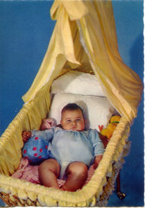 Cartolina Bimbo in Culla Postcard Baby Cecami 808 (11)