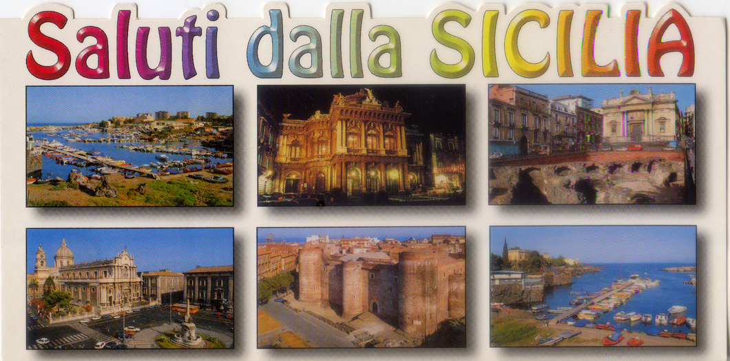Cartolina Saluti dalla Sicilia - Catania (51953) - Kina Italia