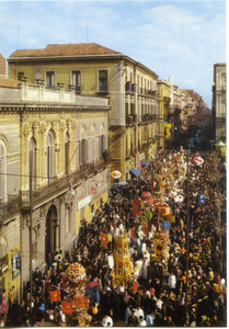 Cartolina Catania Festa di Sant'Agata - I Cerei (2) Kina Italia