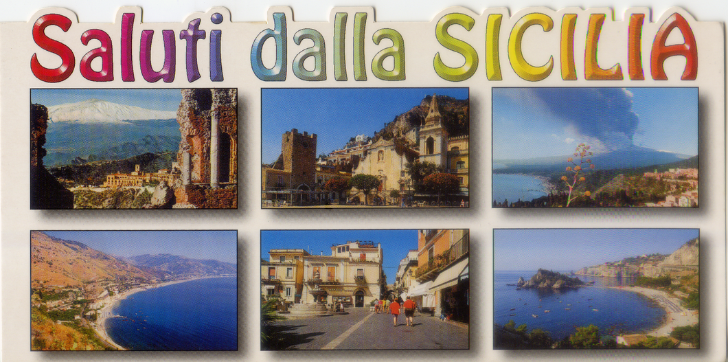Cartolina Saluti dalla Sicilia - Taormina (51957) - Kina Italia