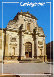 Cartolina Basilica di San Giacomo patrono di Caltagirone (33216/F) Kina Italia
