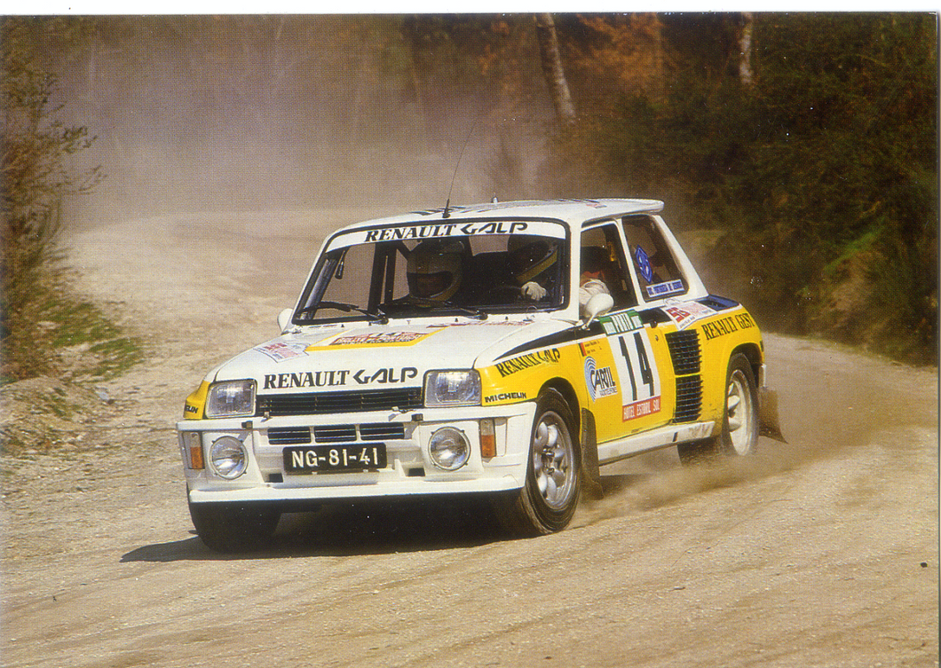 Cartolina Renault R 5 Turbo (Rally) [Joaquim Moutinho e Edgar Fortes] (E) Garami