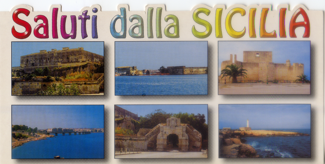 Cartolina Saluti dalla Sicilia - Augusta (51951) - Kina Italia