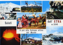 Carica l&#39;immagine nel visualizzatore di Gallery, Cartolina Saluti dall&#39;Etna m.3340 - Il più alto Vulcano attivo del Mondo (026)