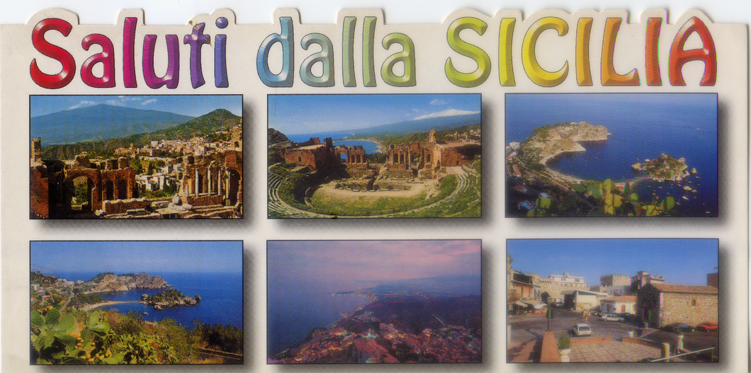 Cartolina Saluti dalla Sicilia - Taormina (51958) - Kina Italia