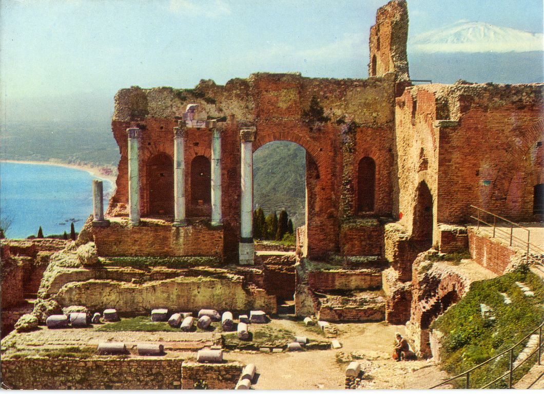 Cartolina Taormina Teatro Greco (016/22) Continental S.r.l. anni '60