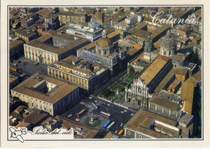 Cartolina Catania Panoramica aerea del Duomo (136) Arcangelo Santagati Editore