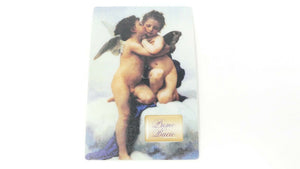 Cartolina in resina "Amore e Psiche, bambini" di William Bouguereau