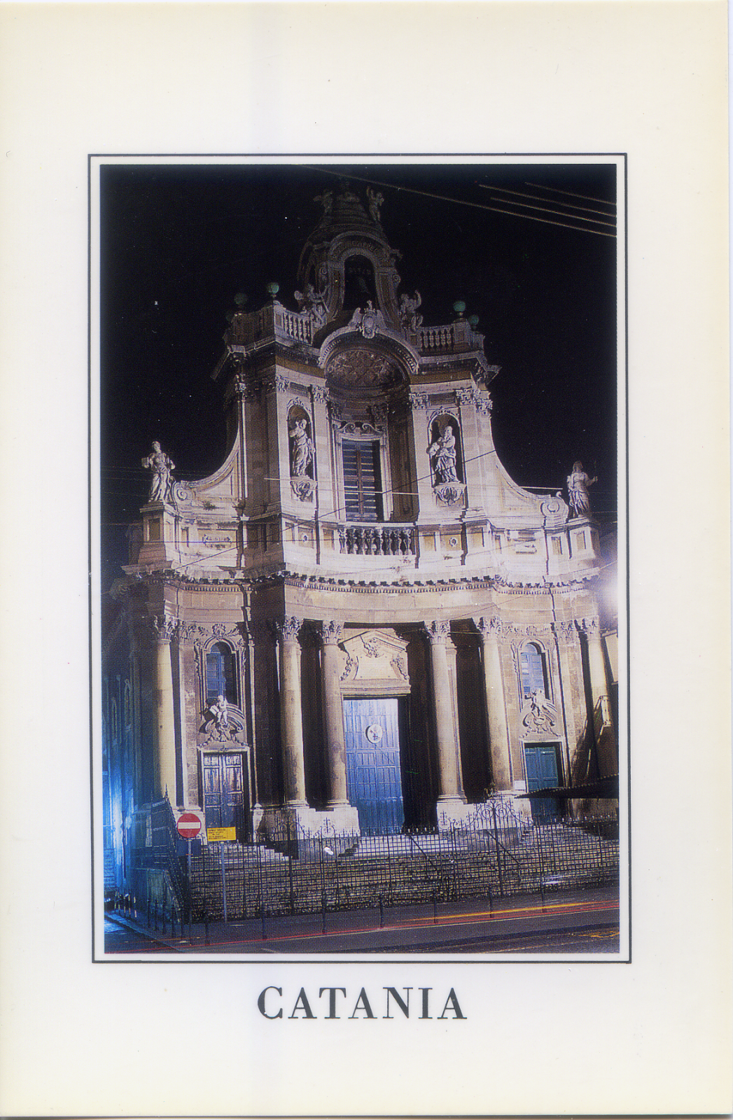 Cartolina Catania Chiesa della Collegiata(0106)Labcolor-Studio Graphicus-CT