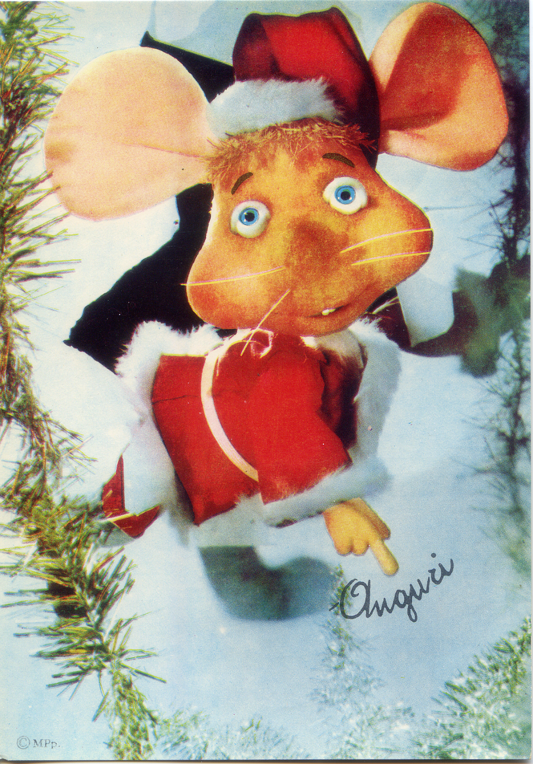 Cartolina Topo Gigio Babbo Natale (Auguri) ©MPp (19/61) Edizioni Del Colombo