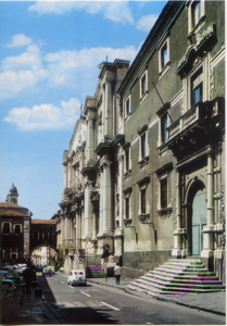 Cartolina Catania Via Crociferi [5] Kina Italia - Vintage