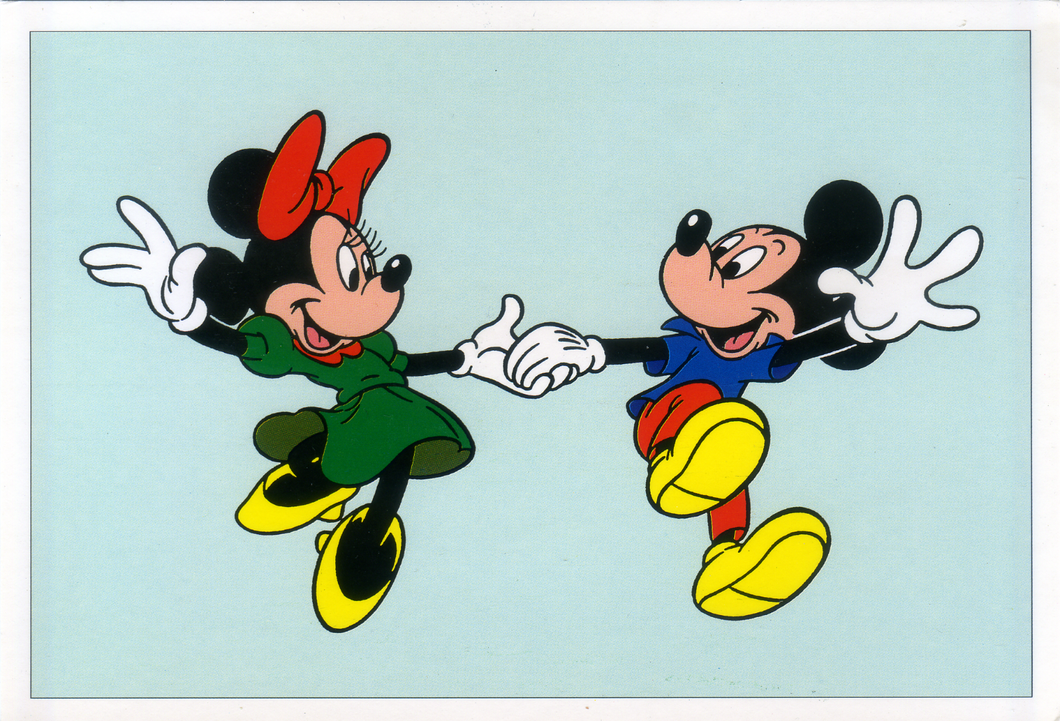 Cartolina Walt Disney Minnie e Topolino 12 x 17
