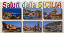 Carica l&#39;immagine nel visualizzatore di Gallery, Cartolina Saluti dalla Sicilia - Acireale (51950) - Kina Italia