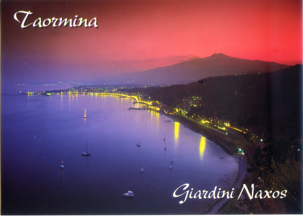 Cartolina Taormina e Giardini Naxos (25372) - Grafiche Milan Cards