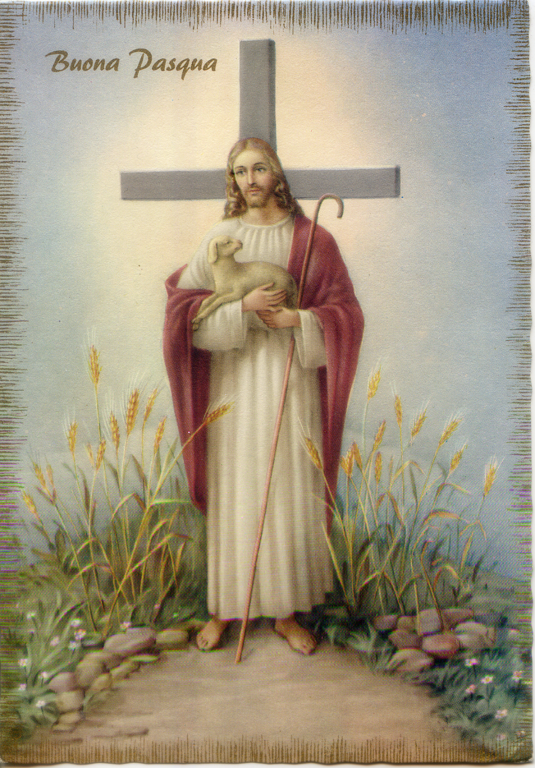 Cartolina Buona Pasqua Saemec S/272[1] - Tema Sacro