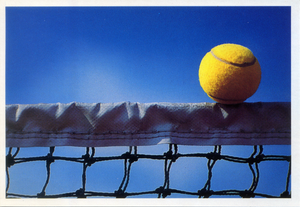 Cartolina Palla da Tennis sulla Rete - Italcards Bologna (9810202)