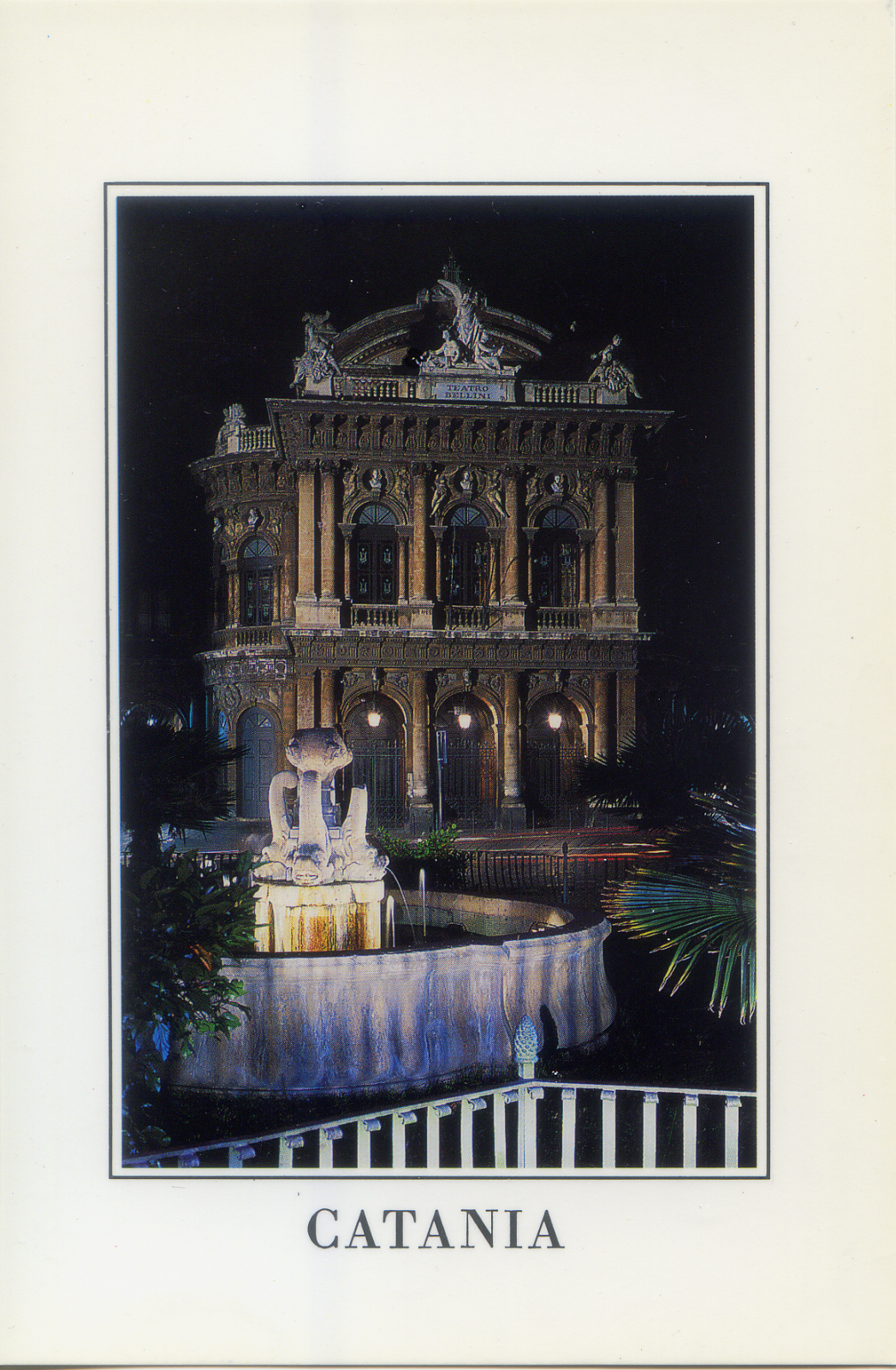 Cartolina Catania Teatro Bellini [facciata] (0107)  Labcolor-Studio Graphicus CT