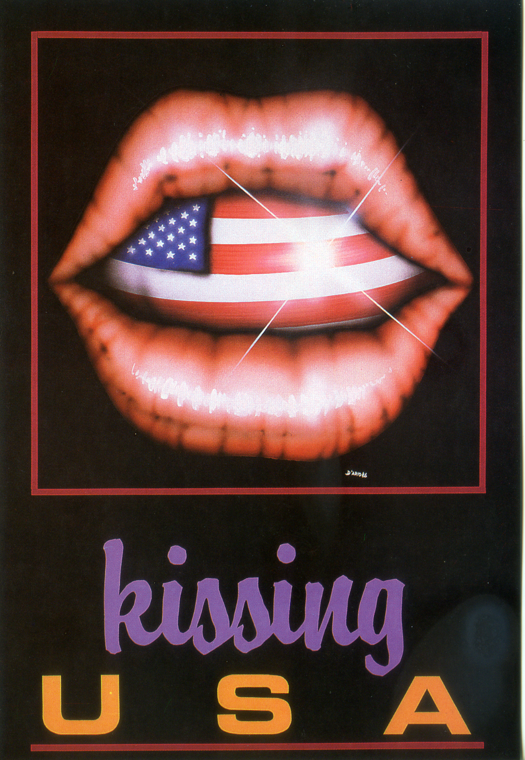 Cartolina Fantasia - Edizioni Marpimar - B 04 (kissing USA)