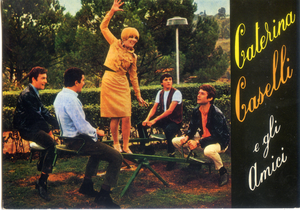Cartolina Caterina Caselli e gli Amici - Silvercart Milano - Anni '60