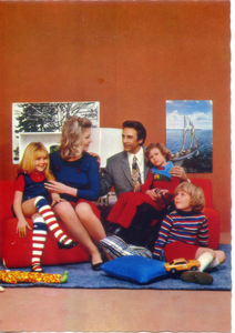 Cartolina Famiglia Anni 60/70 Postcard Family 60s/70s (11) Cecami [935]