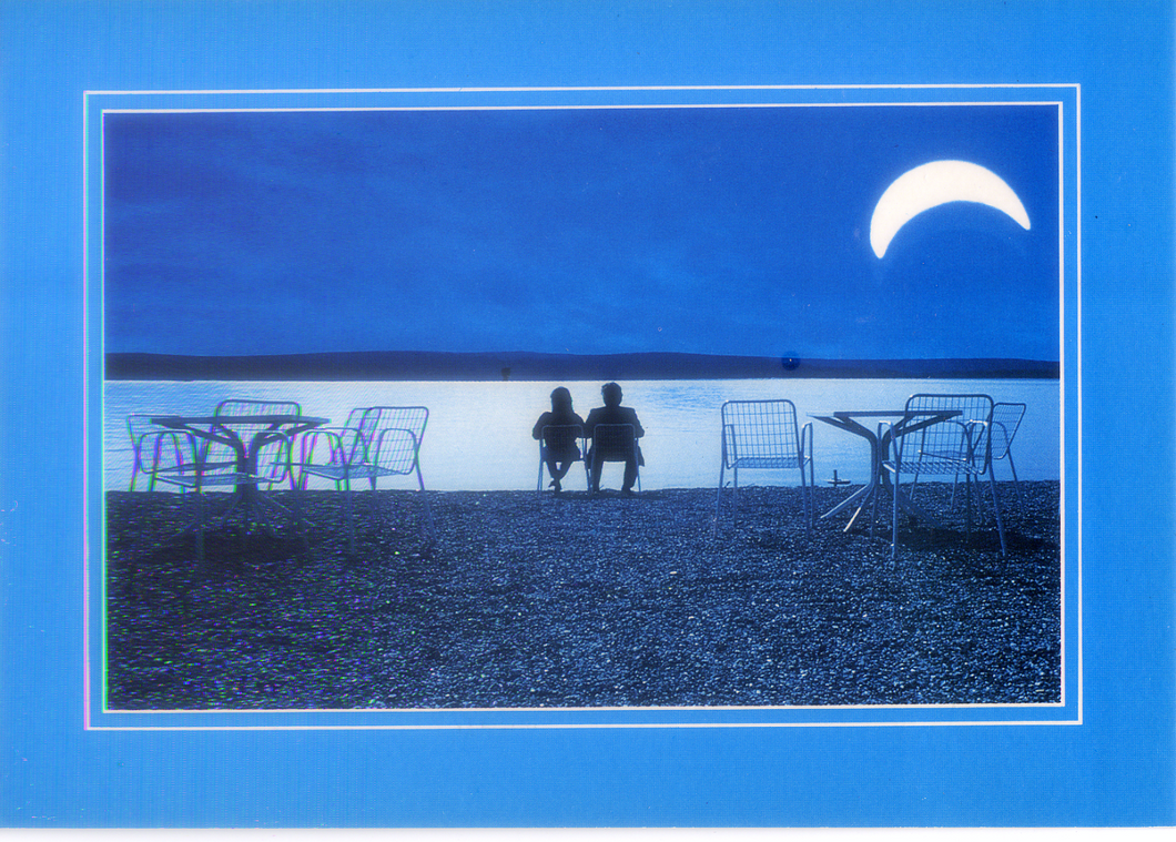 Cartolina Fantasia Italcards (S/36/27) - In Spiaggia con Mezza Luna