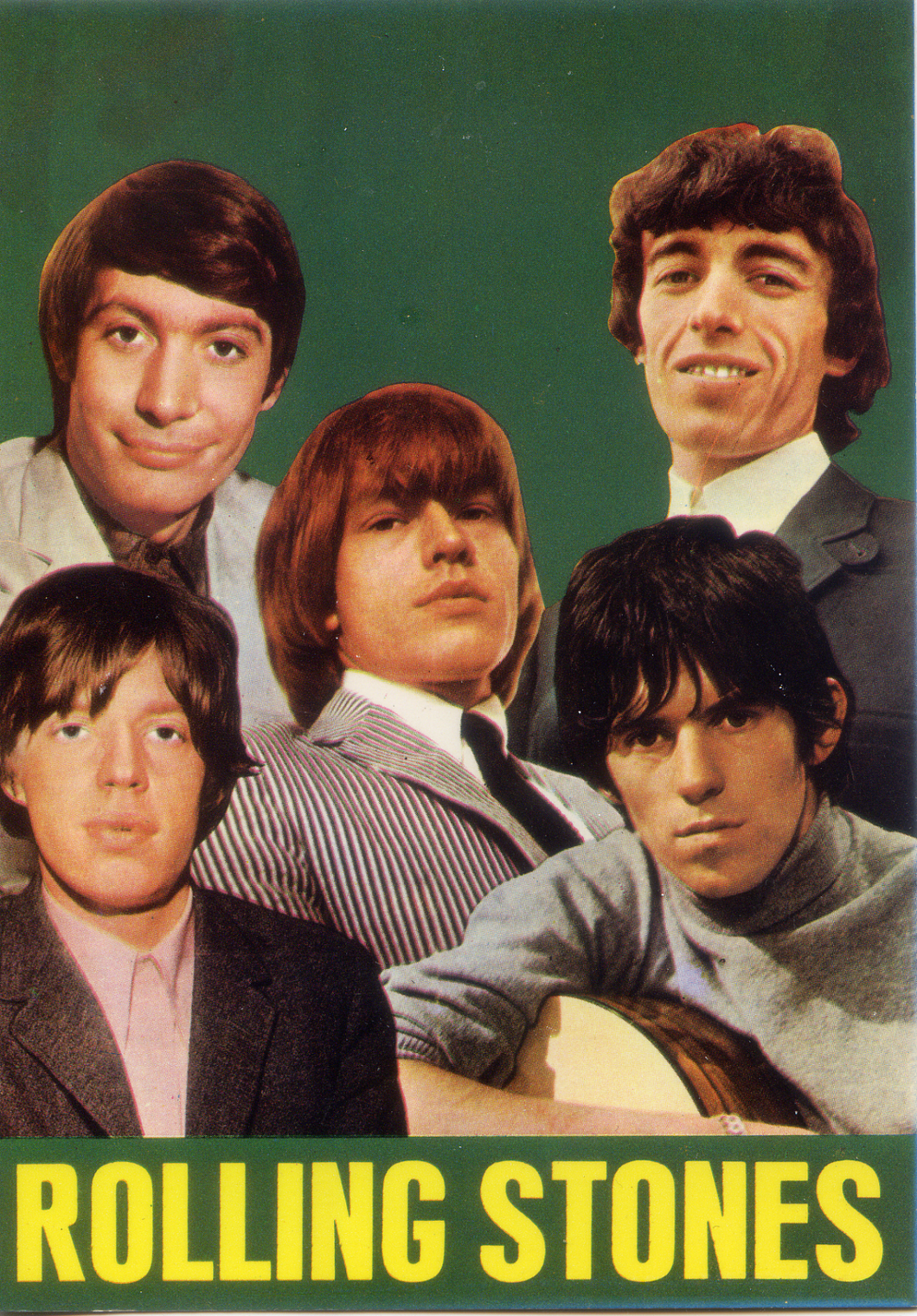 Cartolina Rolling Stones - Silvercart Milano - Anni '60