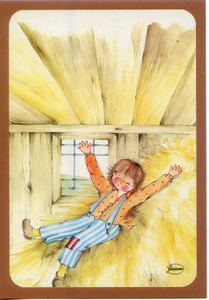 Cartolina Postcard Illustrazione Bambini in Campagna (1422/D) Garami Milano