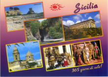 Carica l&#39;immagine nel visualizzatore di Gallery, Cartolina Sicilia 365 giorni di sole ! (168)
