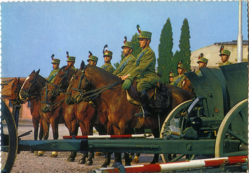 Cartolina Artiglieria a Cavallo - Edizioni Saemec (S634)- Vintage