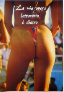 Cartolina "La mia opera letteraria è dietro" -Sicilia Vacanze - Kina Italia