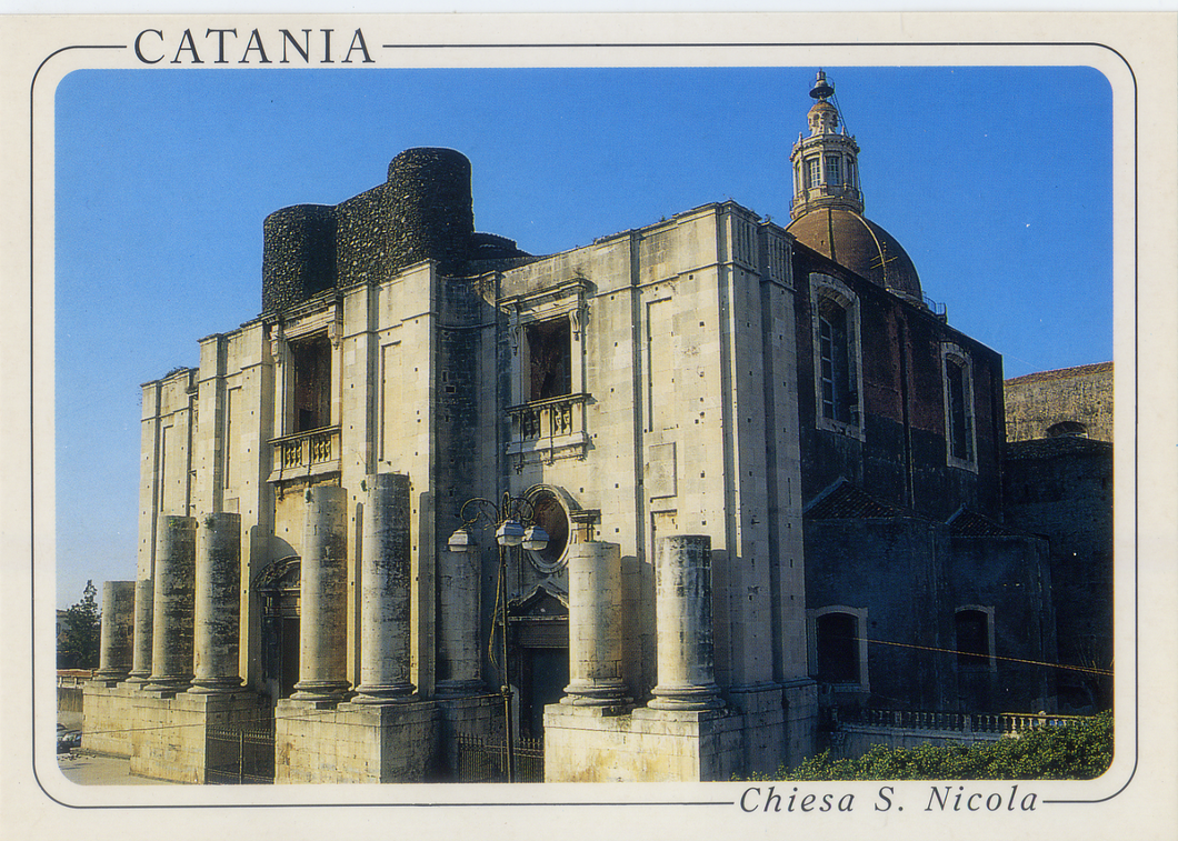 Cartolina Catania Chiesa San Nicola (129) Edizione Arcangelo Santagati Editore