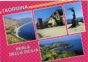Cartolina Taormina Perla della Sicilia (35107/F)  Kina Italia