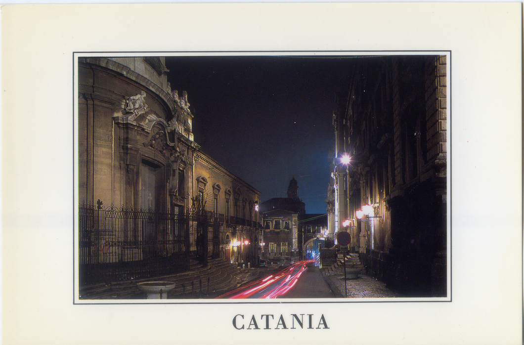 Cartolina Catania Il Barocco a Catania[Via dei Crociferi](0101)Labcolor-Studio G