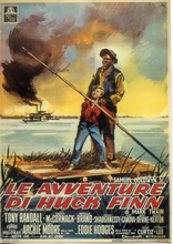 Carica l&#39;immagine nel visualizzatore di Gallery, Cartolina Silvano Campeggi-Manifesto per il Film: Le Avventure di Huck Finn