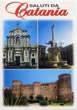 Carica l&#39;immagine nel visualizzatore di Gallery, Cartolina Saluti da Catania (49045) Kina Italia