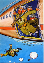 Carica l&#39;immagine nel visualizzatore di Gallery, Cartolina Militare Umoristica Paracadutisti (F/629) [5] Kina Italia