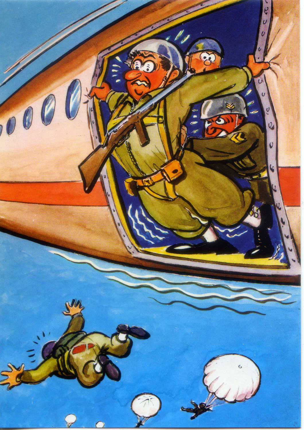 Cartolina Militare Umoristica Paracadutisti (F/629) [5] Kina Italia