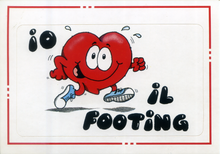 Carica l&#39;immagine nel visualizzatore di Gallery, Cartolina Adesiva Io Amo Il Footing - Saemec Milano
